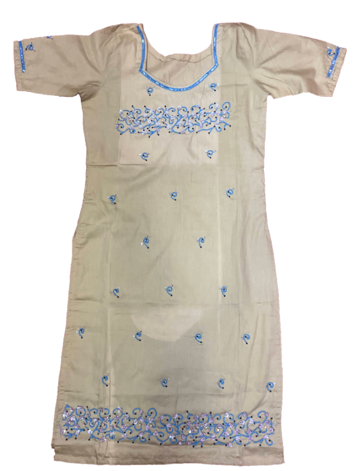 Foggy Gray suit with zari Work