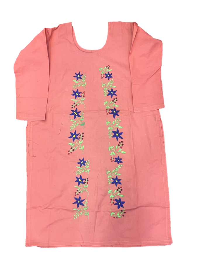 Light Coral Suit With Zari Work